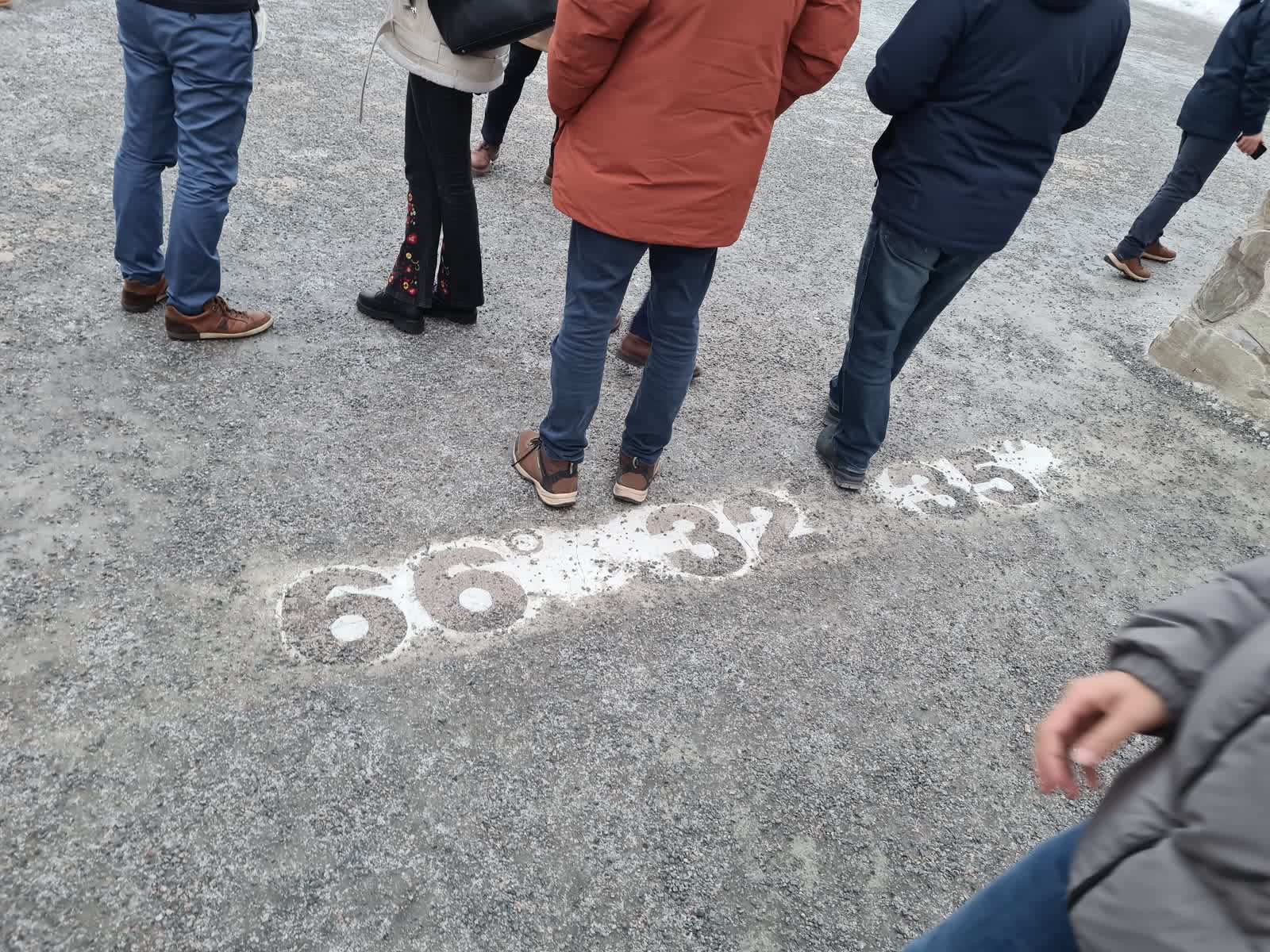 The Arctic Circle line near Rovaniemi
